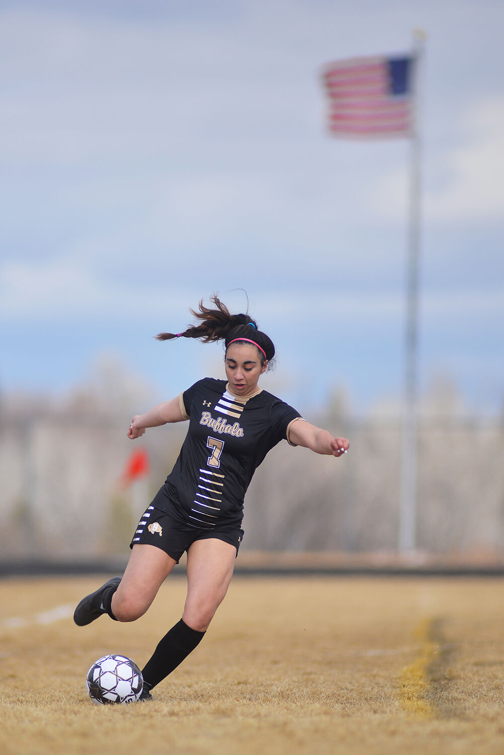 Cantrell Rosalez launches the ball down field